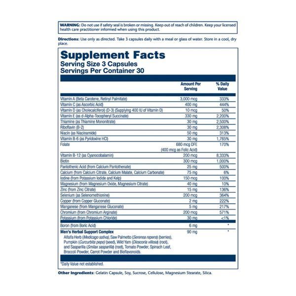 Men's Golden Multi-Vitamin - 90 caps 26635 фото