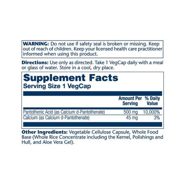 Pantothenic Acid 500mg - 100 veg caps 28637 фото