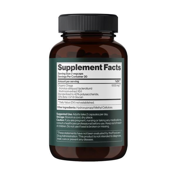 Chaga Mushroom 1000 mg - 60 vegcaps 29584 фото
