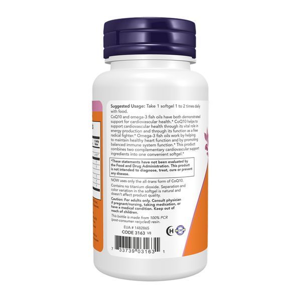 CoQ10 60mg + Fish Oil - 120 sgels 24708 фото