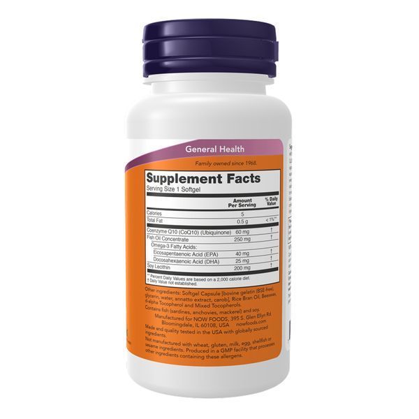 CoQ10 60mg + Fish Oil - 60 sgels 18436 фото
