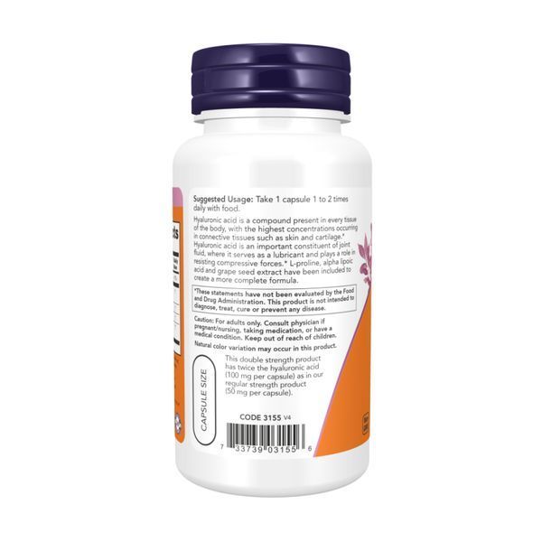 Hyaluronic Acid Double Strength 100 mg - 120 vcaps 27141 фото