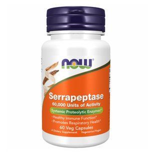 Serrapeptase 60,000 Units - 60 vcaps 26004 фото