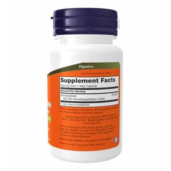 Serrapeptase 60,000 Units - 60 vcaps 26004 фото