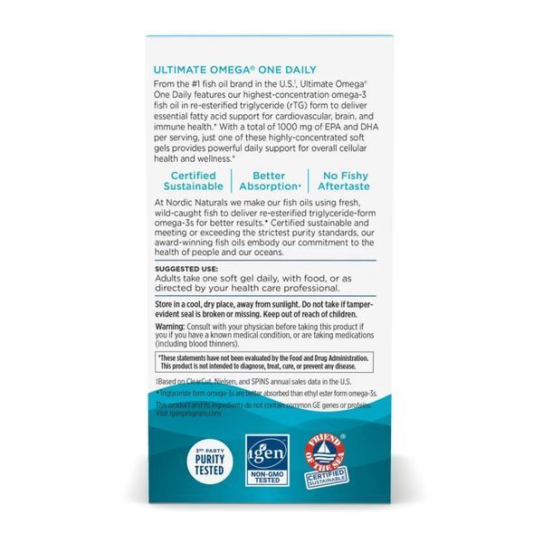 Ultimate Omega One Daily - 30 softgels 31140 фото