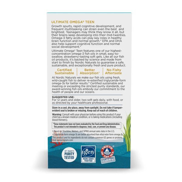 Ultimate Omega 2X Teen - 60 mini softgels 31132 фото