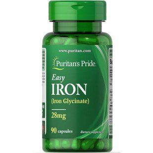 Easy Iron 28 mg (Iron Glycinate) - 90 Capsules 7279 фото