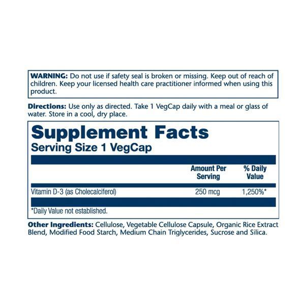 Super Strength Vitamin D-3 250mcg - 60 vcaps 26131 фото