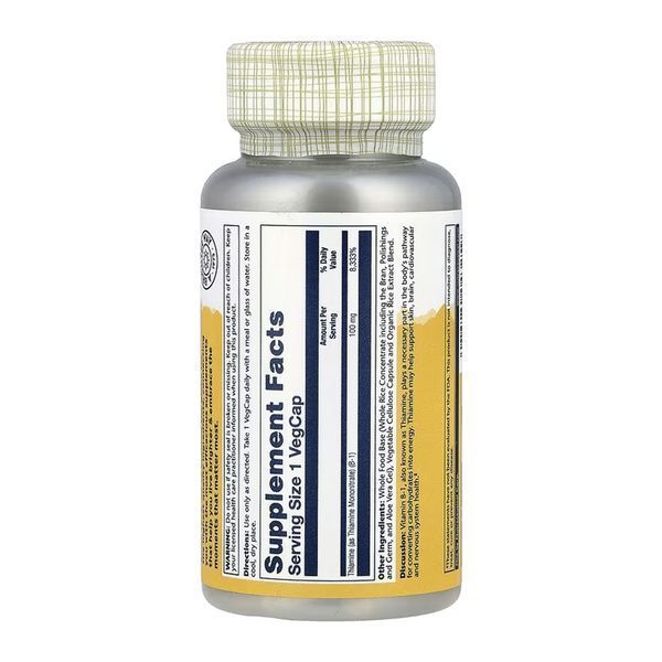 Vitamin B-1 100mg - 100 vcaps 31597 фото