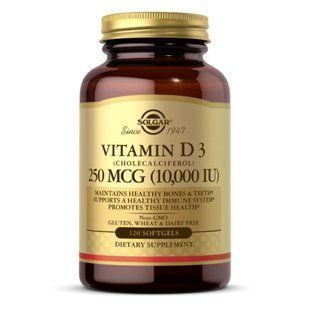 Vitamin D3 250mcg (10 000IU) - 120 softgels 25460 фото
