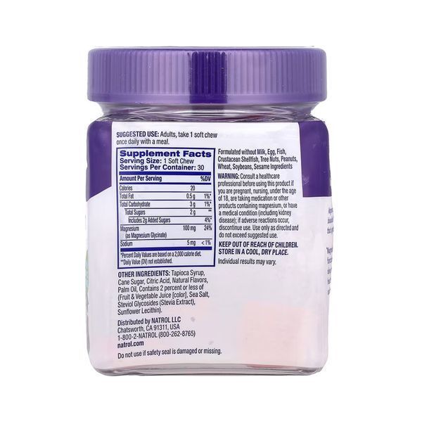 Magnesium Glycinate 100mg - 30 soft chews 32409 фото