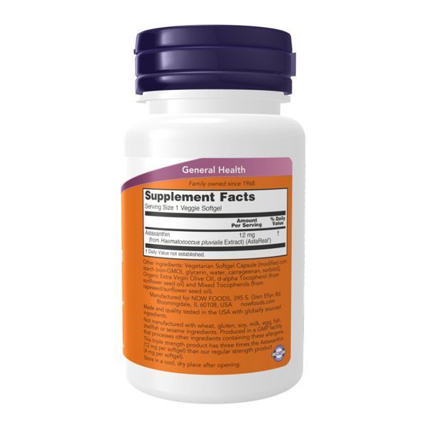 Astaxanthin 12 mg Triple Strength - 60 softgels 29762 фото