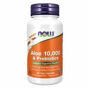Aloe Vera 10000 & Probiotics - 60 vcaps 25675 фото