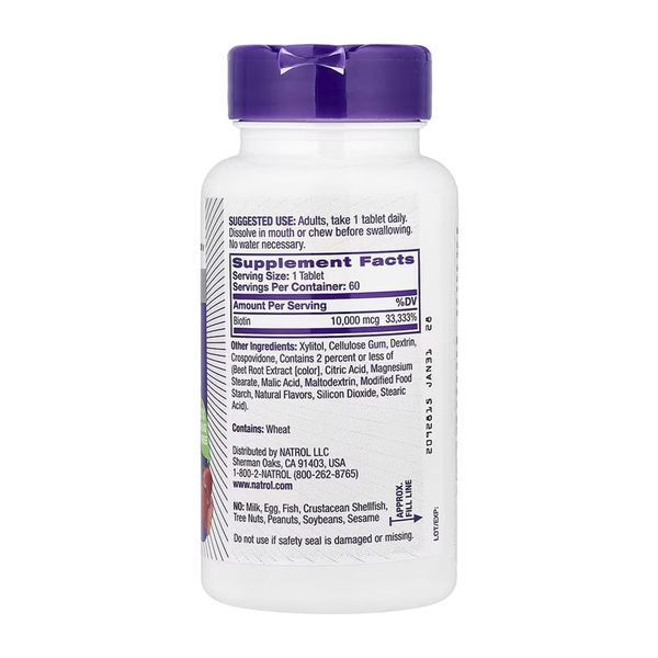 Biotin 10,000mcg - 60 tabs 31470 фото