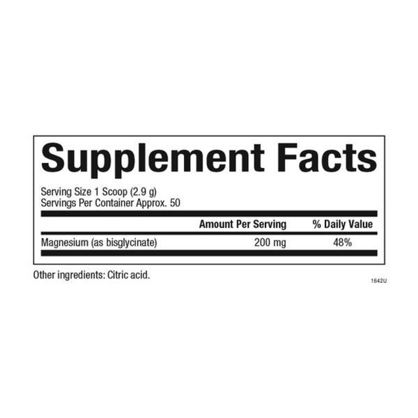 Magnesium Bisglycinate 200mg - 145g Pure 28889 фото