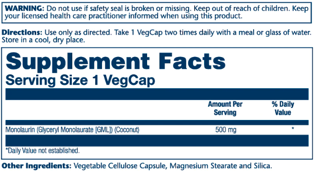 Monolaurin 500mg - 60 vcaps 24513 фото