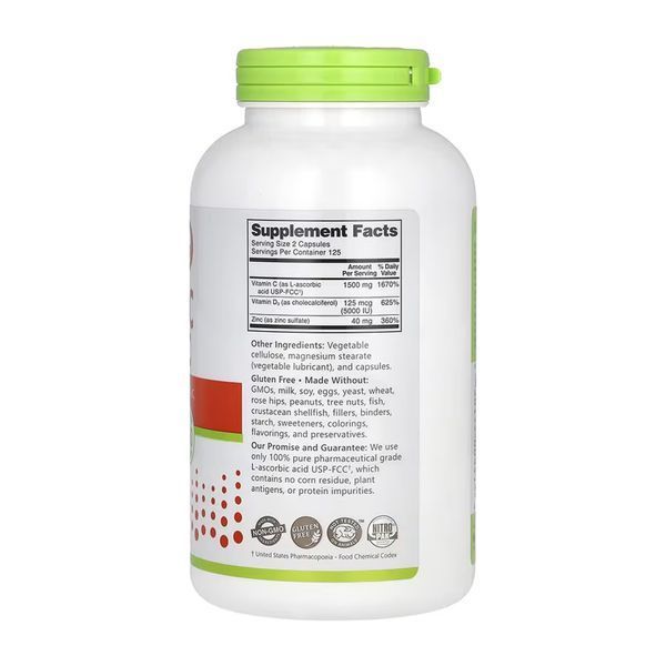 Vitamin C + D3 & Zinc - 250 caps 30392 фото