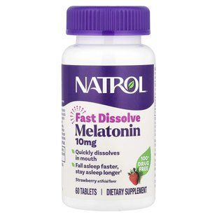 Fast Dissolve Melatonin 10mg - 60 tabs 31468 фото