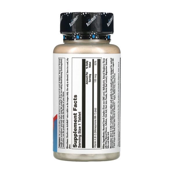 K-2 MK-7 ActivMelt 100 mcg - 60 tabs 28312 фото