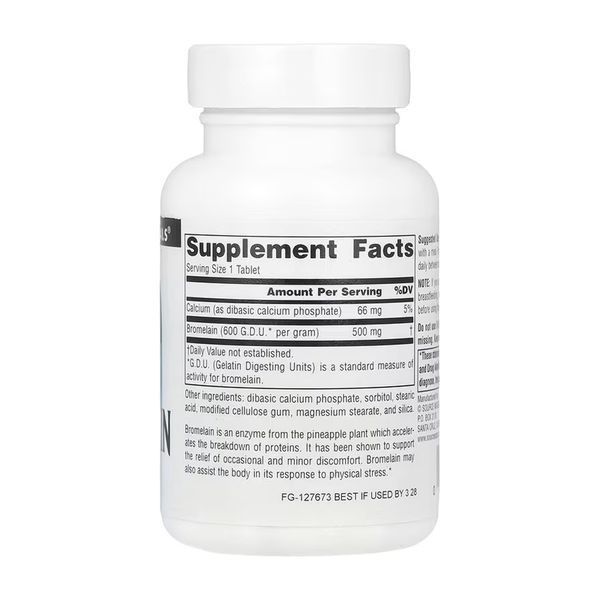 Bromelain 600 GDU - 60 tabs 31651 фото