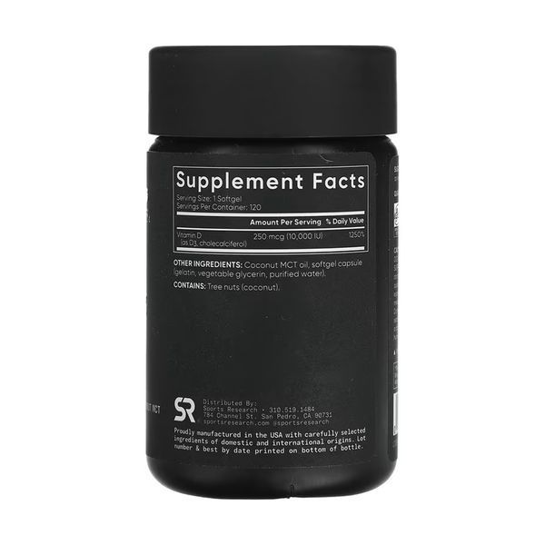 Vitamin D3 10000IU - 120 softgels 31841 фото