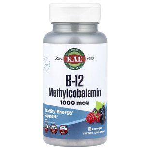 B12 Methylcobalamin 1000mcg - 60 lozenges Berry 23527 фото
