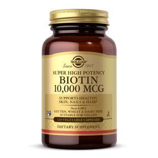 Biotin 10,000mcg - 120 vcaps 29363 фото