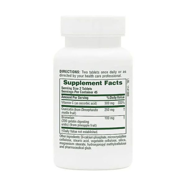 Quercetin + VIT C Bromelain - 90 tabs 30184 фото