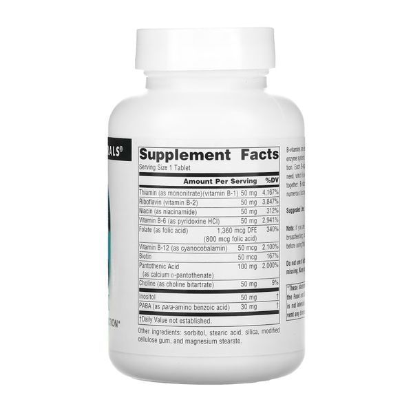 Vitamin B-50 Complex 50mg - 100 tabs 27326 фото
