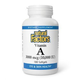 Vitamin A 3000mcg 10000IU - 180 softgels 28873 фото