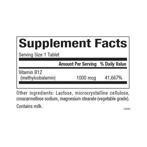 B12 Methylcobalamin 1000 mcg - 90 tabs 28874 фото