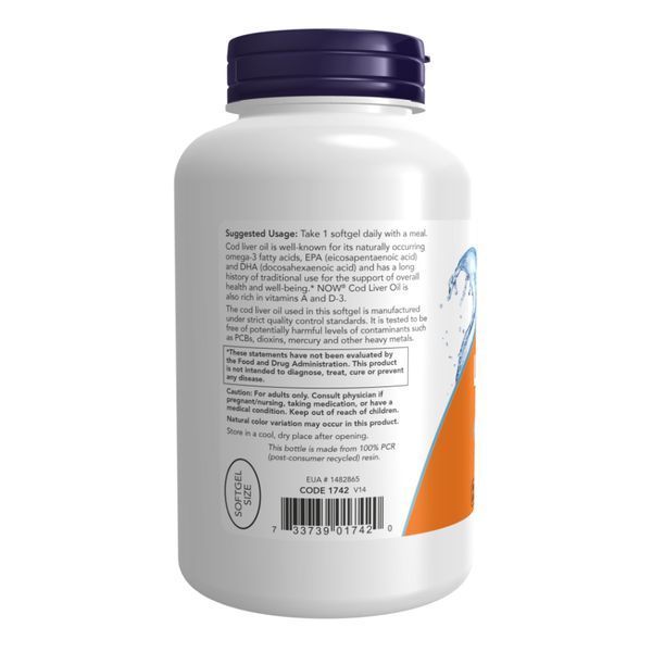 Cod Liver Oil 650mg - 250 sgels 24371 фото