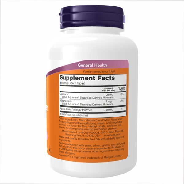 Apple Cider Vinegar 750 mg - 180 tabs 22509 фото