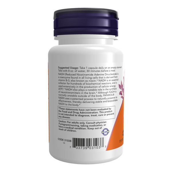 NADH 10mg With 200mg Ribose - 60 vcaps 24704 фото