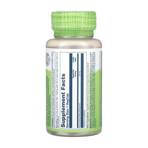 Korean Ginseng Root 550mg - 50 vcaps 26876 фото