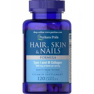 Hair Skin and Nails Formula Type 1 and 3 Collagen - 60 caps 5415 фото