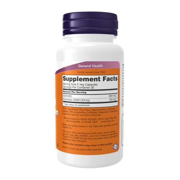 Quercetin with Bromelain - 240 vcaps 30202 фото