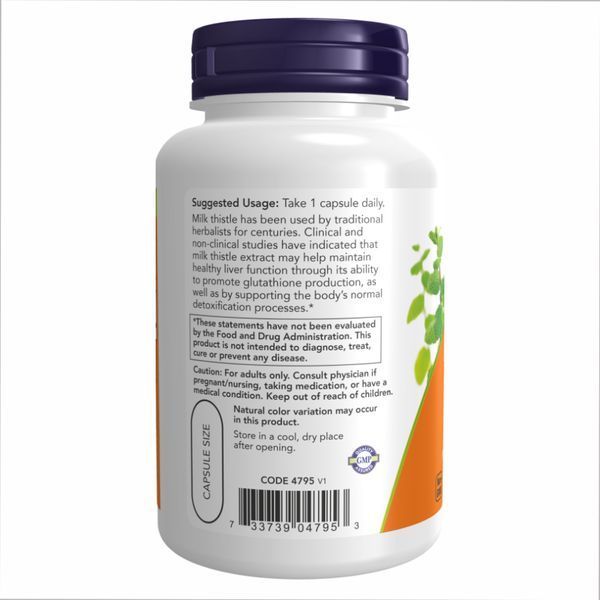 Milk Thistle Extract 750mg Silymarin 600mg - 90 vcaps 24291 фото