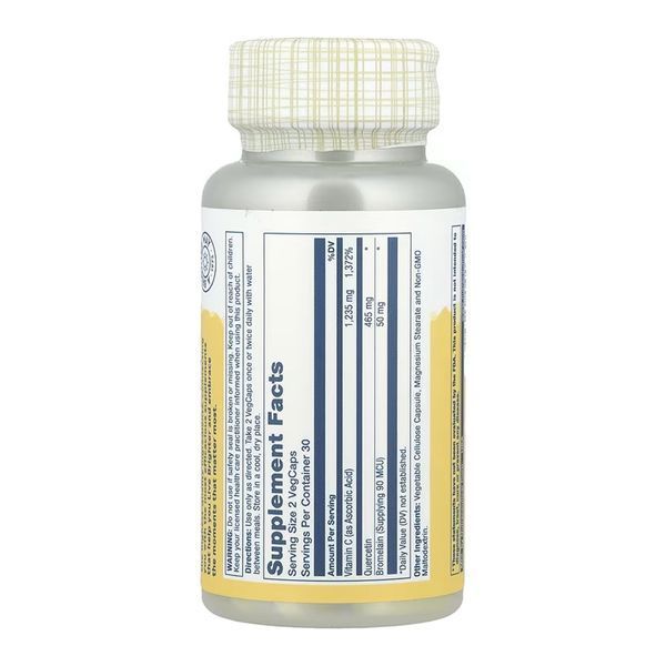 Quercetin Bromelain & Vitamin C - 60 vcaps 31938 фото