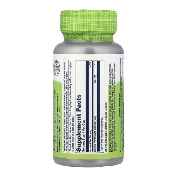 Mullein Leaf 330mg - 100 vcaps 32133 фото