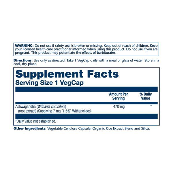 Ashwaganda Root Extract 470mg - 60vcaps 26124 фото