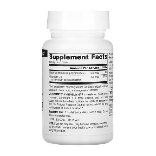 ChromeMate&reg; Chromium GTF 200 mcg, Yeast Free - 240 tabs 30233 фото