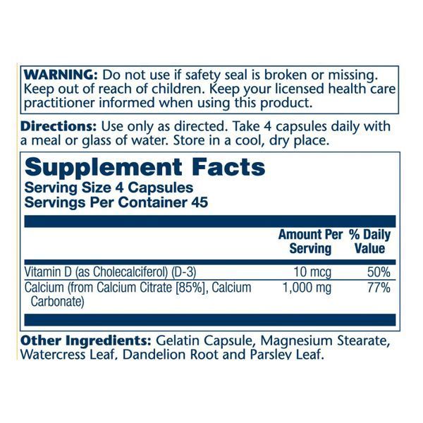 Calcium Citrate w/Vit D-3 1000mg - 180 caps 26911 фото