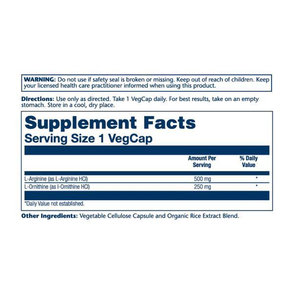 L-Arginine L-Ornithine 750mg - 50 vcaps 26121 фото