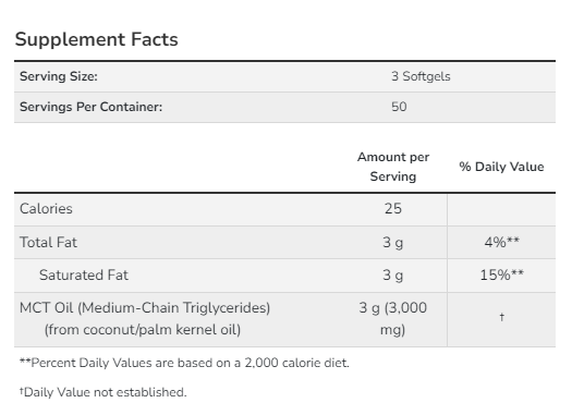 MCT Oil 1000 mg - 150 sgels 18412 фото