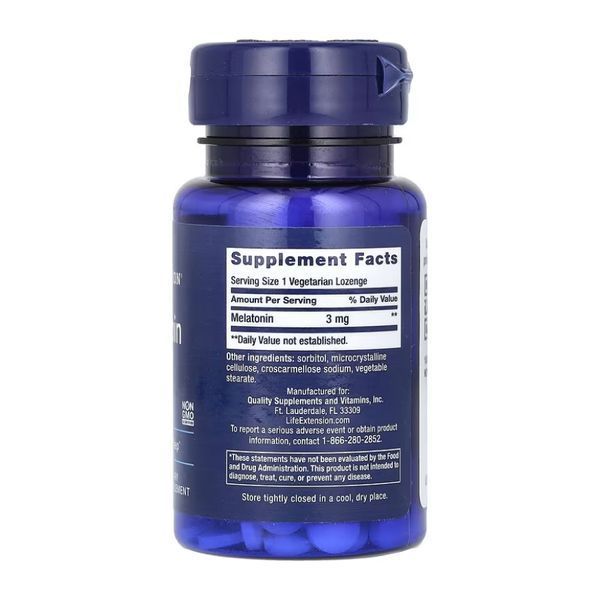 Melatonin 3mg - 60 vegetarian lozenges 29496 фото