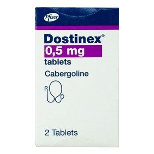 Достинекс таблетки 0.5 мг 2 таблетки Pfizer Dostinex0_5 фото