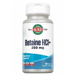 Betaine HCl Plus 250mg - 100 tabs 23522 фото