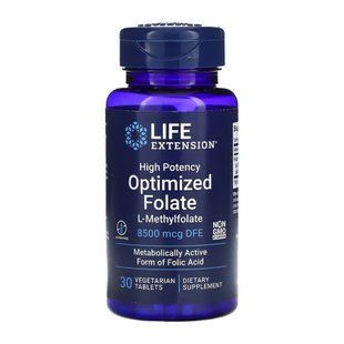 High Potency Optimized Folate 8500 mcg DFE - 30 tabs 30090 фото