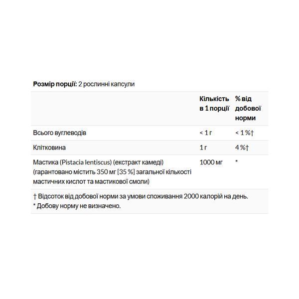 Mastic Gum Extract 500mg - 45 vcaps 30232 фото